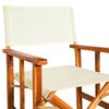 vidaXL Director Chair Brown and Cream Solid Acacia Wood and 100% Polyester