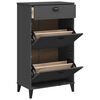 vidaXL Shoe Storage Anthracite Gray Engineered Wood, Plastic Medium