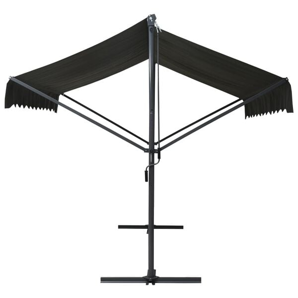 vidaXL Awning Anthracite Powder-coated steel, 100% polyester with PU coating