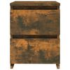 vidaXL Bedside Cabinet Smoked Oak Engineered Wood Compact
