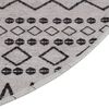 vidaXL Rug Black and White 100% Polyester with PVC backing