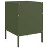 vidaXL Bedside Cabinet Set of 2 Olive Green Cold-rolled Steel Standard