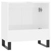vidaXL Bathroom Cabinet High gloss white Engineered wood, iron Standard
