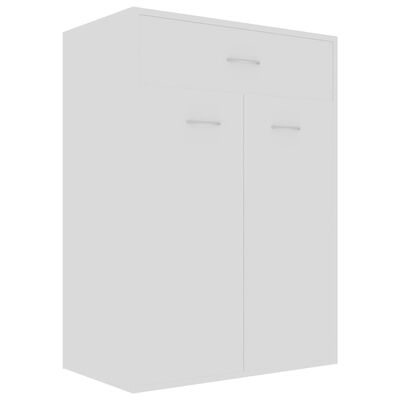 vidaXL Shoe Cabinet White 23.6"x13.7"x33" Chipboard