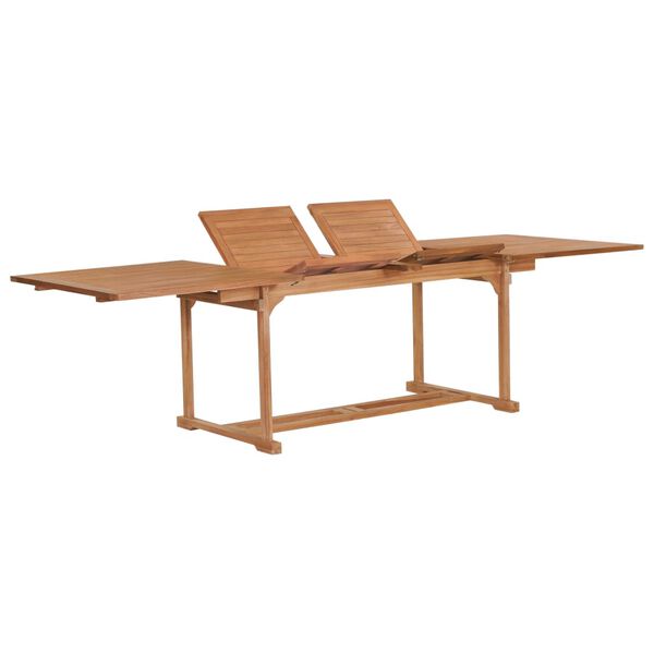 vidaXL Garden Dining Set Warm brown Teak wood Large Foldable