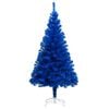 vidaXL Blue Artificial Christmas Tree PVC, Steel, Plastic 82.7 in