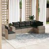 vidaXL Garden Sofa Set Light grey, Dark grey for cushions