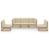 vidaXL Garden Lounge Set Honey brown, Cream