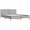 vidaXL Bed Frame without Mattress Grey Sonoma 135 x 74.8 "