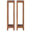 vidaXL Plant Stand Set of 2 Natural teak Solid teak wood Extra Tall