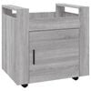 vidaXL Desk Trolley Grey Sonoma 23.6x17.7x23.6" Engineered Wood