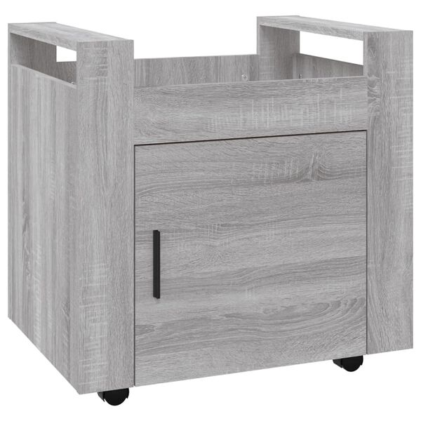 vidaXL Desk Trolley Grey Sonoma 23.6x17.7x23.6" Engineered Wood
