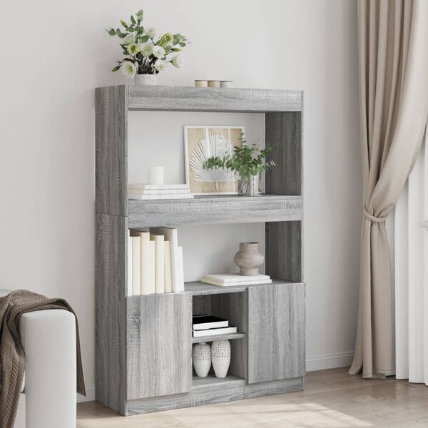 vidaXL Highboard Grey Sonoma Engineered Wood Tall Highboard