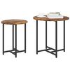 vidaXL Side Table Set 2 pcs Smoked Oak and Black