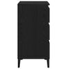 vidaXL Bedside Cabinet with Drawer Black Oak 17.72 x 13.78 x 17.32 in