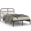 vidaXL Bed Frame Black Steel Full Bed Frame Rectangular Modern