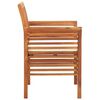 vidaXL Dining Chair Brown frame and cream cushion Solid acacia wood