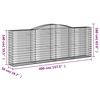 vidaXL Gabion Basket Set of 9 Silver Galvanized iron Large