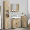 vidaXL Bathroom Furniture Set 4 pcs Sonoma Oak Engineered wood & Metal