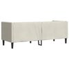 vidaXL Chesterfield Sofa Cream 100% Polyester Velvet, Plywood, Solid Wood