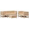 vidaXL 6 Piece Patio Lounge Set with Cushions Solid Wood Pine