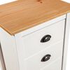 vidaXL Sideboard White and Honey Brown Solid Pine Wood Compact Sideboard