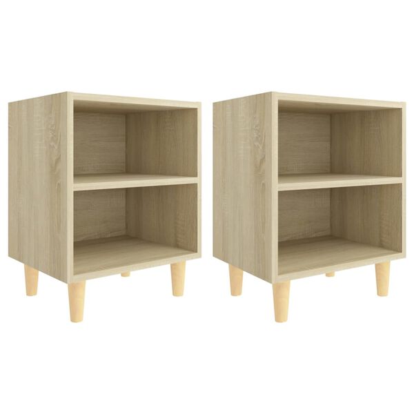 vidaXL Bed Cabinet Set of 2 Sonoma oak