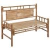 vidaXL Garden Bench Bamboo Bamboo, Polyester Medium Garden Bench