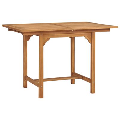 vidaXL Extending Patio Table (43.3"-63")x31.5"x29.5" Solid Teak Wood