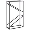 vidaXL Firewood Rack Black 23.6x9.8x39.4" Cold-rolled steel