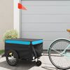 vidaXL Bike Trailer Black and Blue 99.2 lb Iron