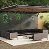 vidaXL Garden Lounge Set Dark Gray, Black