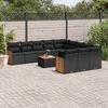 vidaXL Garden Sofa Set Black
