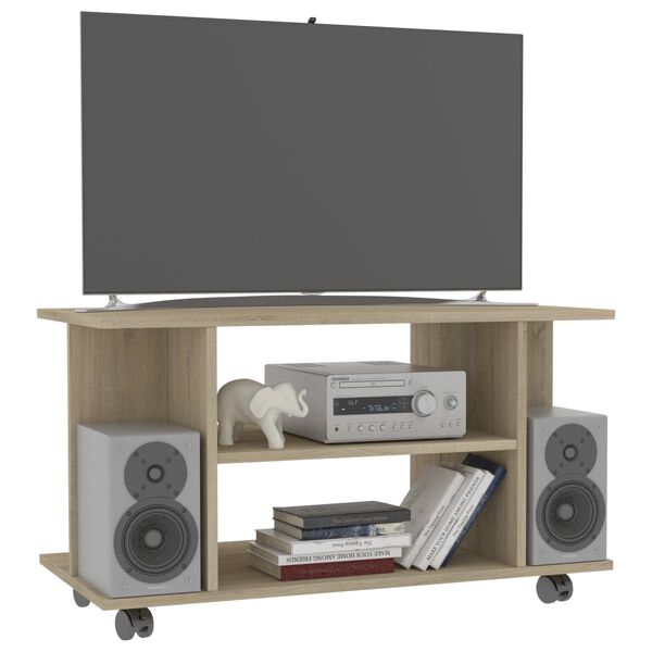 vidaXL TV Cabinet Sonoma Oak Engineered Wood 31.5x15.7x17.7 in