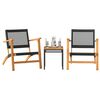 vidaXL Bistro Set Black & Brown
