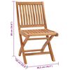 vidaXL Folding Patio Chairs with Cushions 4 pcs Solid Teak Wood
