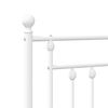 vidaXL Bed Frame White Powder-Coated Steel Full Bed Frame Rectangular