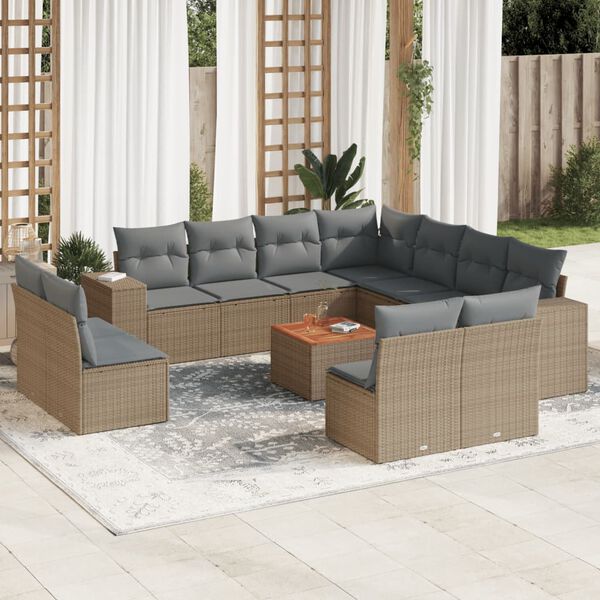 vidaXL Garden Sofa Set Beige