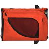 vidaXL Pet Bike Trailer Orange and Black Oxford Fabric, Iron, PVC