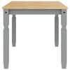vidaXL Dining Table Gray Solid Pine Wood Medium Minimalist