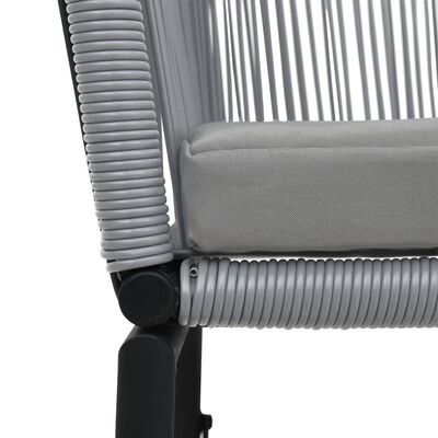vidaXL Patio Chairs 2 pcs Anthracite PE Rattan