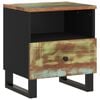 vidaXL Bedside Cabinet Mixed Colors Reclaimed Wood, Engineered Wood, Metal