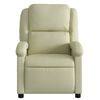 vidaXL Electric Recliner Chair Cream Real leather, Metal, Plywood Standard