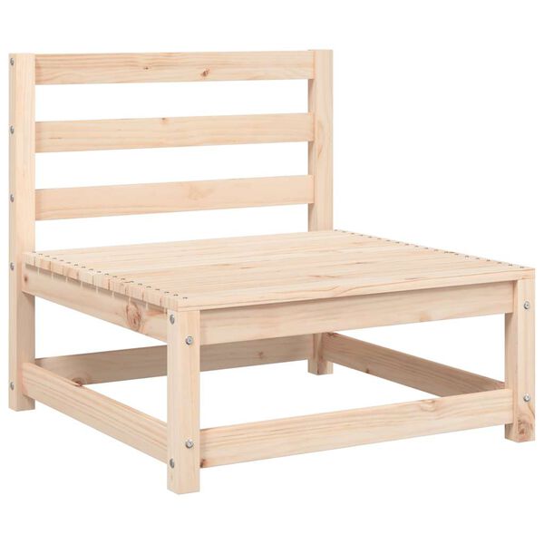 vidaXL Patio Sofa Anthracite Solid Pine Wood Single Modular