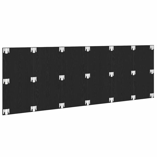 vidaXL Headboard Black Oak 94.49 x 0.59 x 31.50 in Engineered Wood