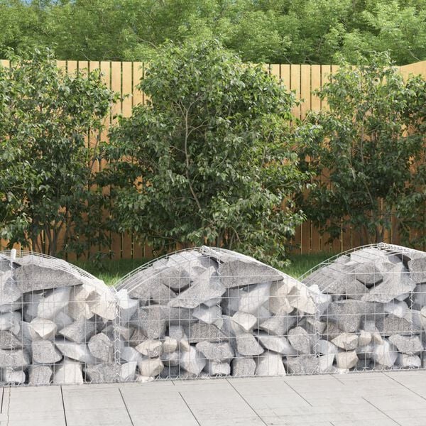 vidaXL Gabion Basket Silver Galvanized iron 39.4 x 19.7 x 23.6 in