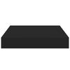 vidaXL Wall Shelf Set of 2 Black Honeycomb MDF, metal Compact