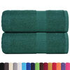 vidaXL Guest Towel Set of 2 Green 100% Cotton 11.8 x 19.7 in