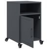 vidaXL Bedside Cabinet Set of 2 Anthracite Cold-rolled steel