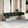 vidaXL Garden Sofa Set Light grey sofa, Dark grey cushions